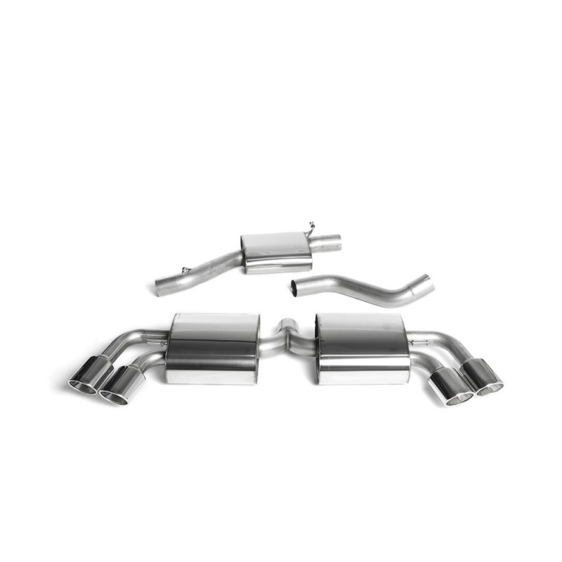 Milltek SSXAU293 Catback met Quad tussentipdemper - MLK-SSXAU293 - SSXAU293