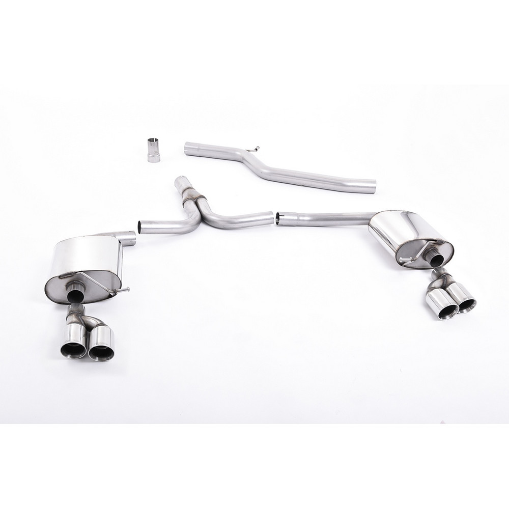 Milltek SSXAU299 Catback avec silencieux inter Nécessite spoiler S4 3.0T embout Quad GT80 - MLK-SSXAU299 - SSXAU299