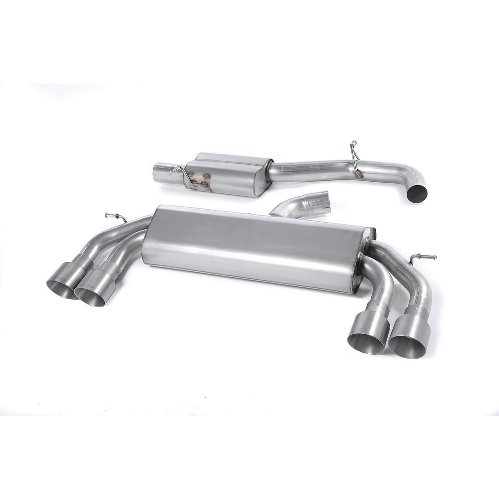 Milltek SSXAU529 Catback con marmitta inter senza marmitta Valve Rear end Quad GT100 Titanium - MLK-SSXAU529 - SSXAU529