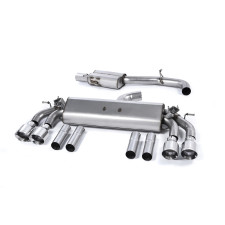 Milltek SSXAU547 Catback con silenziatore inter senza silenziatore Valve Ugello posteriore Quad GT100
