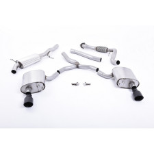 Milltek SSXAU611 Catback Road + avec silencieux antérieur sans silencieux inter embout Dual GT100 Black