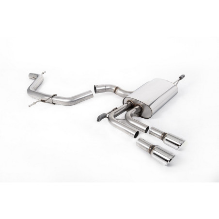 Milltek SSXAU636 Catback sans silencieux inter Homologué CE embout Twin Jet 80