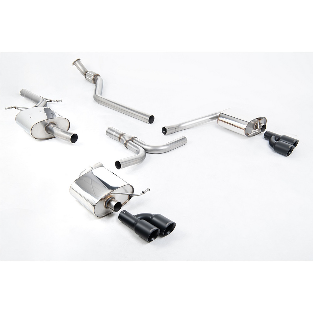 Milltek SSXAU661 Catback avec silencieux inter Nécessite spoiler S4 3.0T Homologué CE embout Quad GT80 Black - MLK-SSXAU661 - SSXAU661