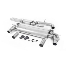 Milltek SSXAU738 Catback avec silencieux inter et valve silencieux arrière Homologué CE embout Ovales