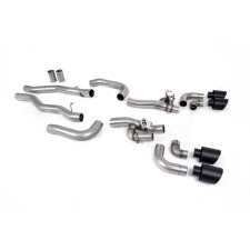 Milltek SSXBM1186 FAP Back avec By-pass du silencieux arrière avec valve embout Quad GT115 Cerakote Black