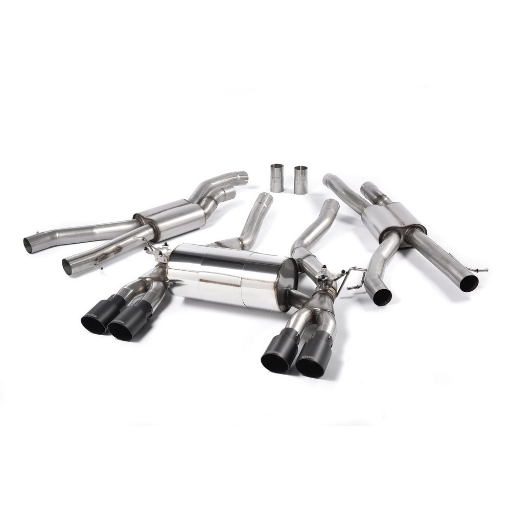 Milltek SSXBM996 Catback avec silencieux inter Race embout Quad Cerakote Black GT90 - MLK-SSXBM996 - SSXBM996