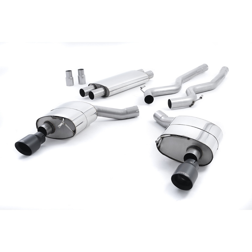 Milltek SSXFD153 Catback avec silencieux inter Homologué CE embout Dual GT100 Cerakote Black - MLK-SSXFD153 - SSXFD153