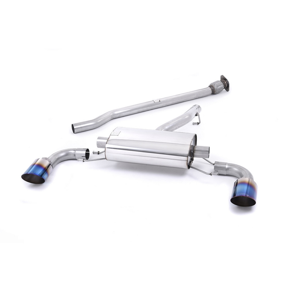Milltek SSXSB035 Catback après cata secondaire sans silencieux inter embout Dual GT115 Titane Burnt - MLK-SSXSB035 - SSXSB035