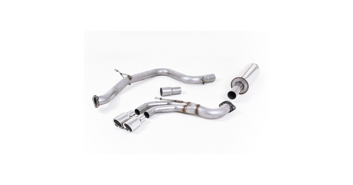 Milltek SSXVW241 Catback avec silencieux inter Homologuée CE embout Twin GT80