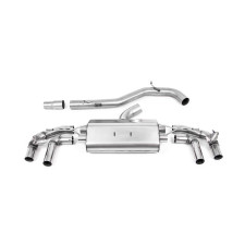 Milltek SSXVW629 FAP Back senza silenziatore intermedio con valvola Quad Jet-115 Carbon tip