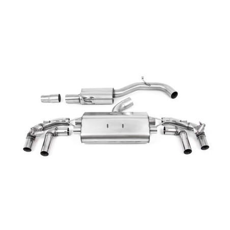 Milltek SSXVW633 FAP Back avec silencieux inter avec valve Homologué CE embout Quad GT115 Titane Burnt