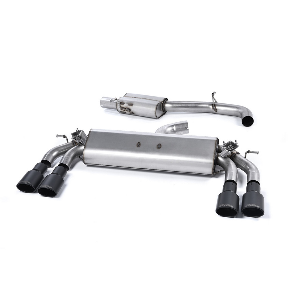 Milltek SSXAU419 Catback avec silencieux inter Homologué CE embout Quad Ovales Cerakote Black - MLK-SSXAU419 - SSXAU419