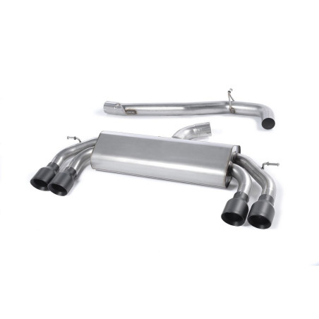 Milltek SSXVW506 Catback senza silenziatore intermedio Quad GT100 Cerakote Black