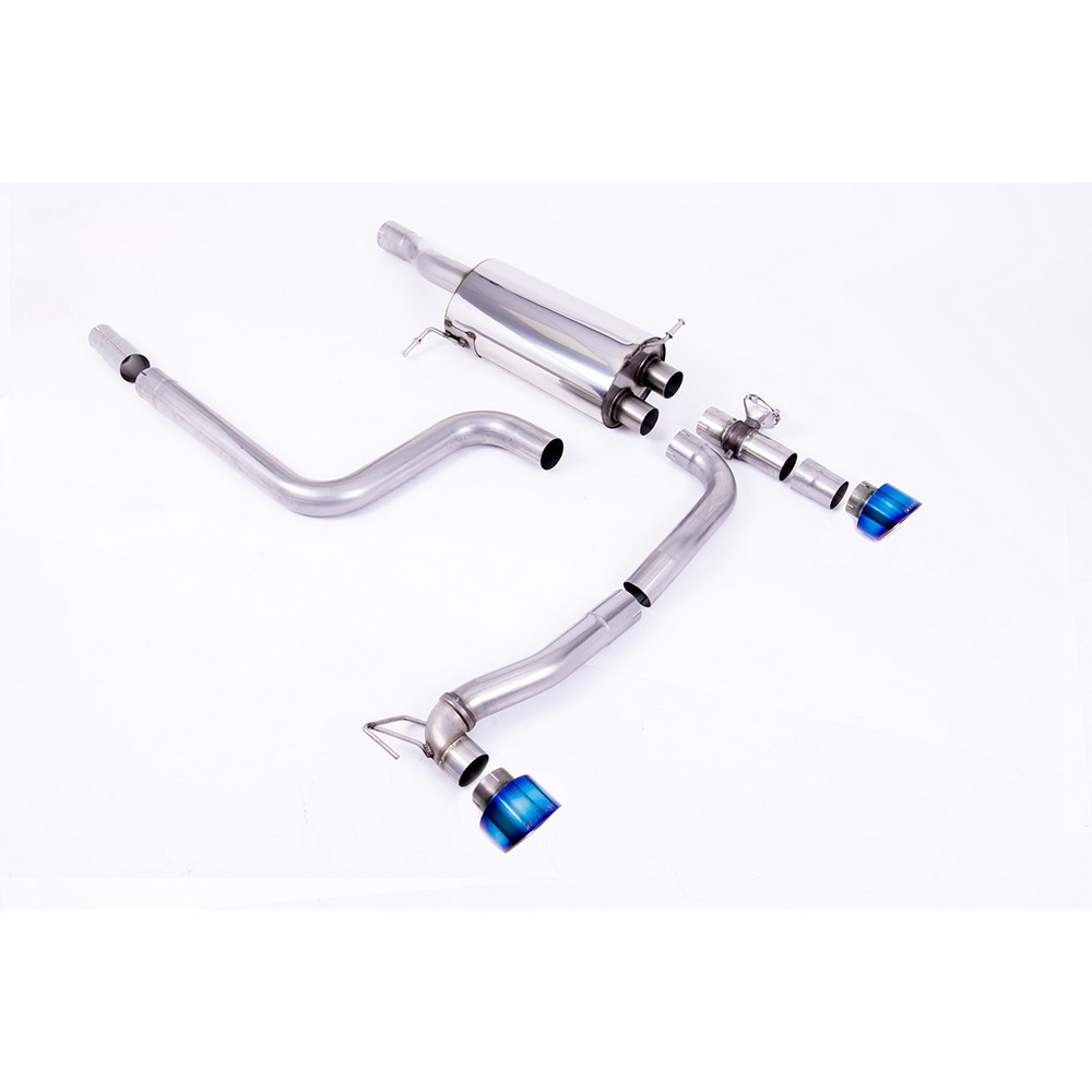 Exhaust - GPF Back Maxton Designs Dual Outlet Burnt Titanium GT-100 Trims - EC Approved - MLK-SSXFD359X - SSXFD359