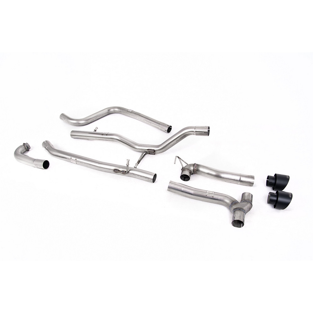 Exhaust - Dual Outlet Systems (Requires Maxton Diffuser) Non-Resonated (Louder) with Cerakote Black GT-100 Trims - MLK-SSXFD372X - SSXFD372