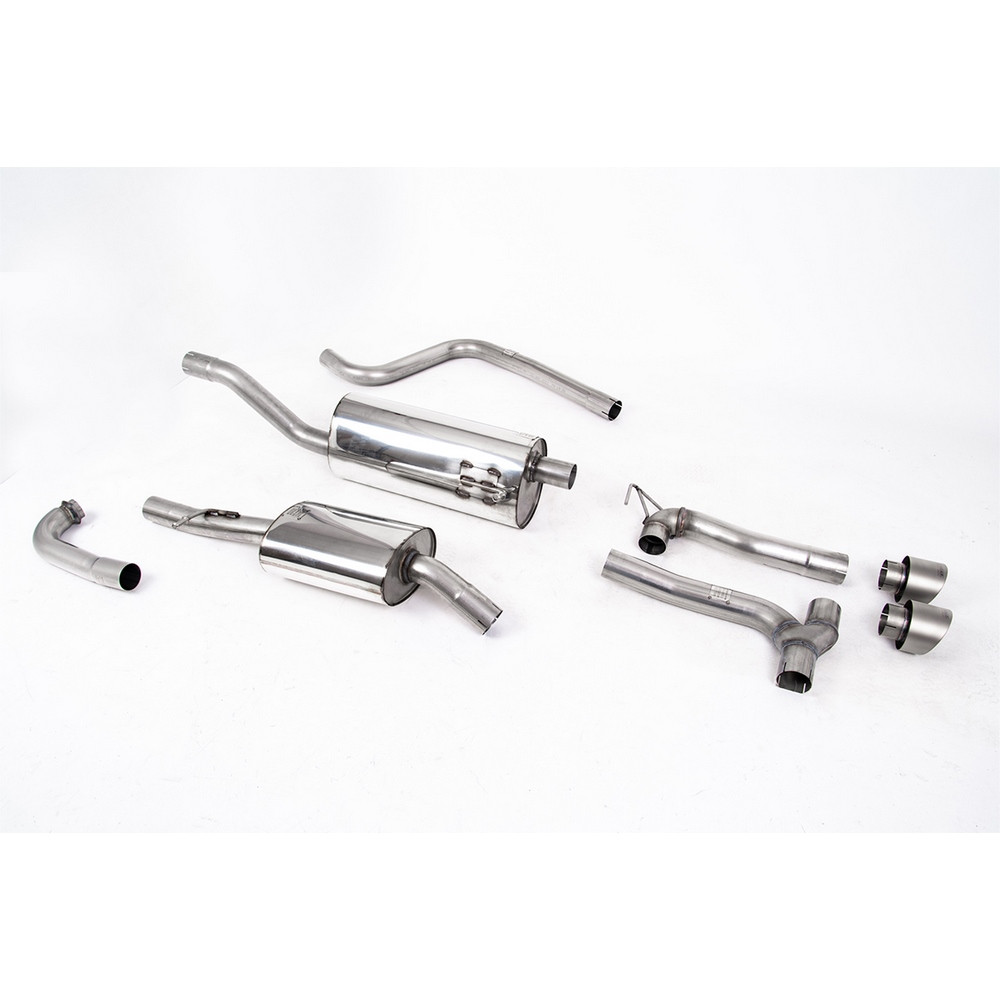 Exhaust - Dual Outlet Systems (Requires Maxton Diffuser) Resonated with Brushed Titanium GT-100 Trims - ECE Approval Coming Soon - MLK-SSXFD377X - SSXFD377