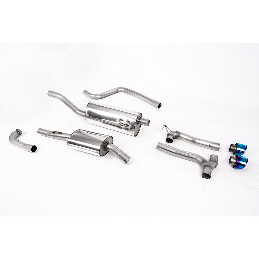 Exhaust - Dual Outlet Systems (Requires Maxton Diffuser) Resonated with Burnt/Blue Titanium GT-100 Trims - ECE Approval Coming S - MLK-SSXFD378X - SSXFD378