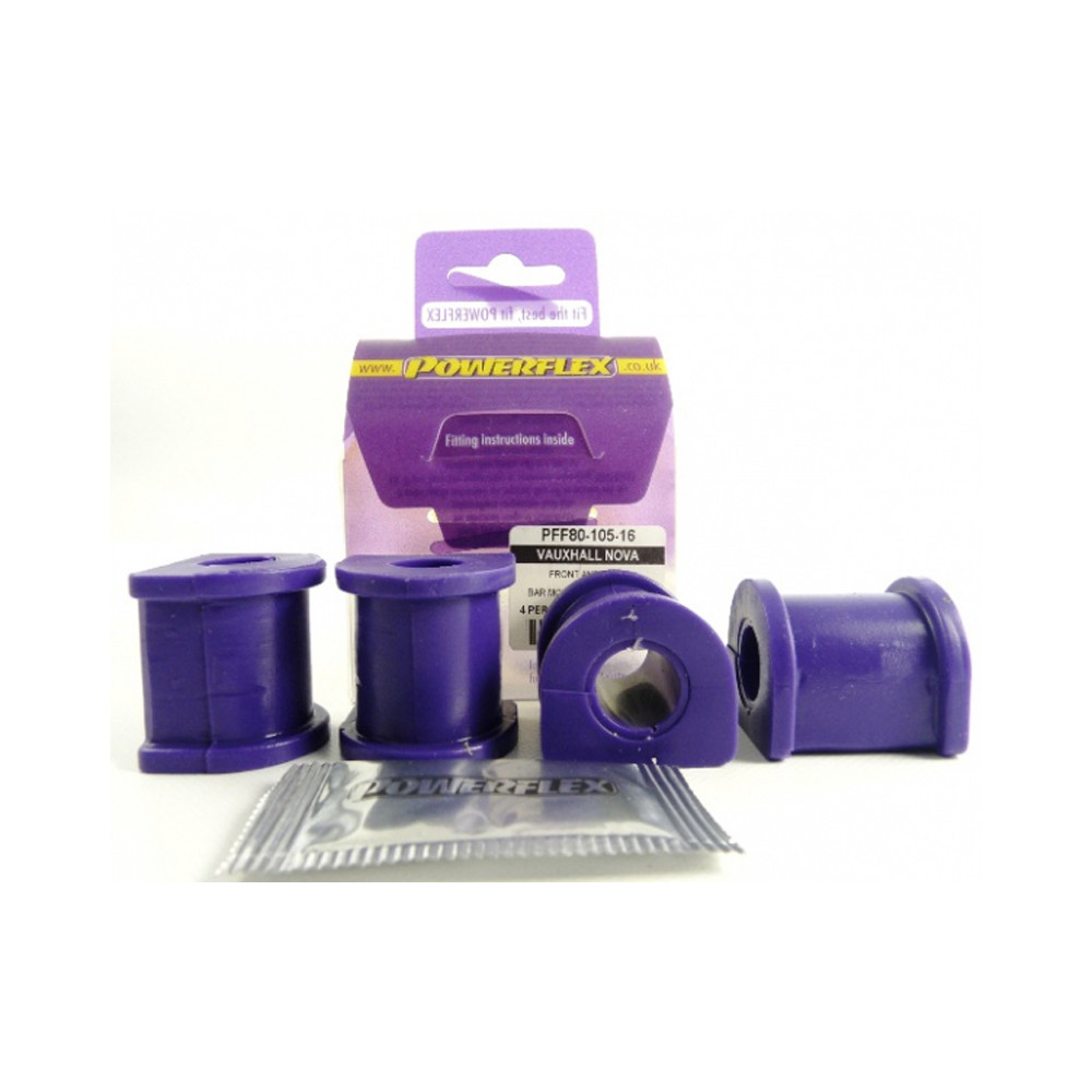 Silentbloc Powerflex pentru bară antiruliu, diametru 16 mm, Opel Corsa (4 bucăți) - PF-F8010516-4 - PFF80-105-16 - 5055676509581