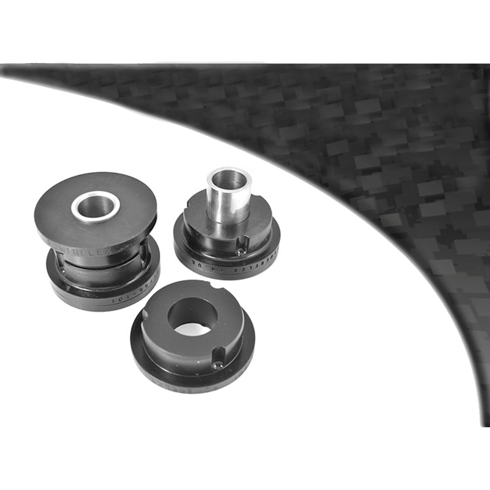 Silentbloc Powerflex negru, triunghiular, față, pentru Saab 9000 (2 bucăți) - PF-F66101-2N - PFF66-101BLK - 5055676522108