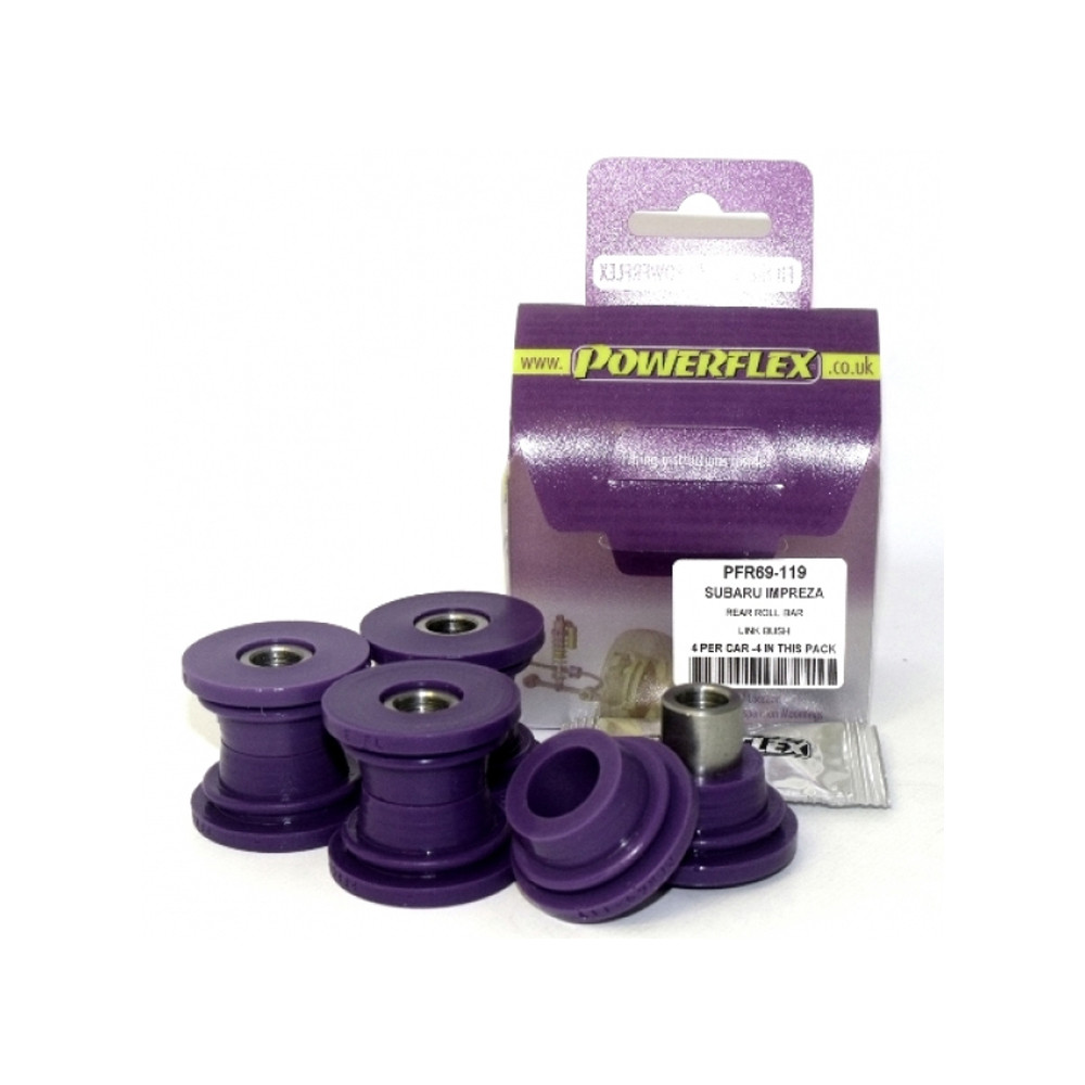 Silentbloc Powerflex pentru bară antiruliu spate Subaru Connex (4 bucăți) - PF-R69119-4 - PFR69-119 - 5055676508317