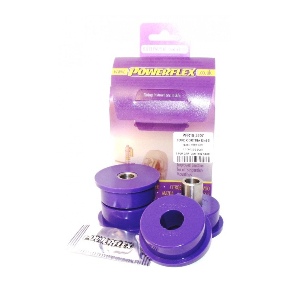 Silentbloc Powerflex pentru brațul inferior spate Ford Cortina MK4 / 5 (2 bucăți) - PF-R193607-2 - PFR19-3607 - 5055676503381