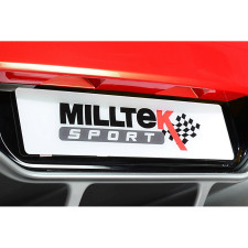 Plaque immatriculation Milltek Blanche