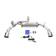 Silencieux avec valve Inoxcar droit + gauche 100mm Racing pour Alfa Romeo Giuletta 1750Tbi Veloce 240cv après 2016