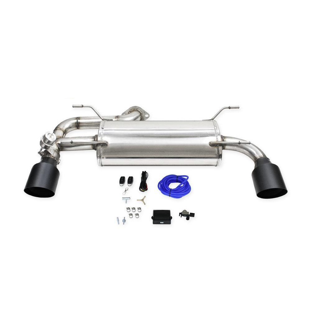 Silencieux avec valve Inoxcar noir céramique droit + gauche 114 Race Toyota GR86 2,4i 234cv (GPF) après 2021 - IC-VALVGR8614CLK - VALV.GR86.01.114CBLK - 3666618091693