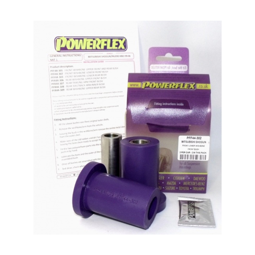 Silentbloc Powerflex triunghiular față pentru Mitsubishi Pajero fabricat după 1999 (2 bucăți) - PF-F44-302-2 - PFF44-302 - 5055676505705