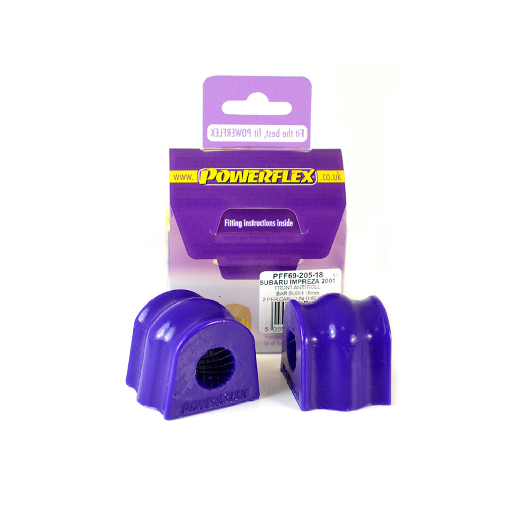 Silentbloc Powerflex anti-ruliu față 18 mm pentru Subaru Impreza WRX (2 bucăți) - PF-F6920518-2 - PFF69-205-18 - 5055676508386