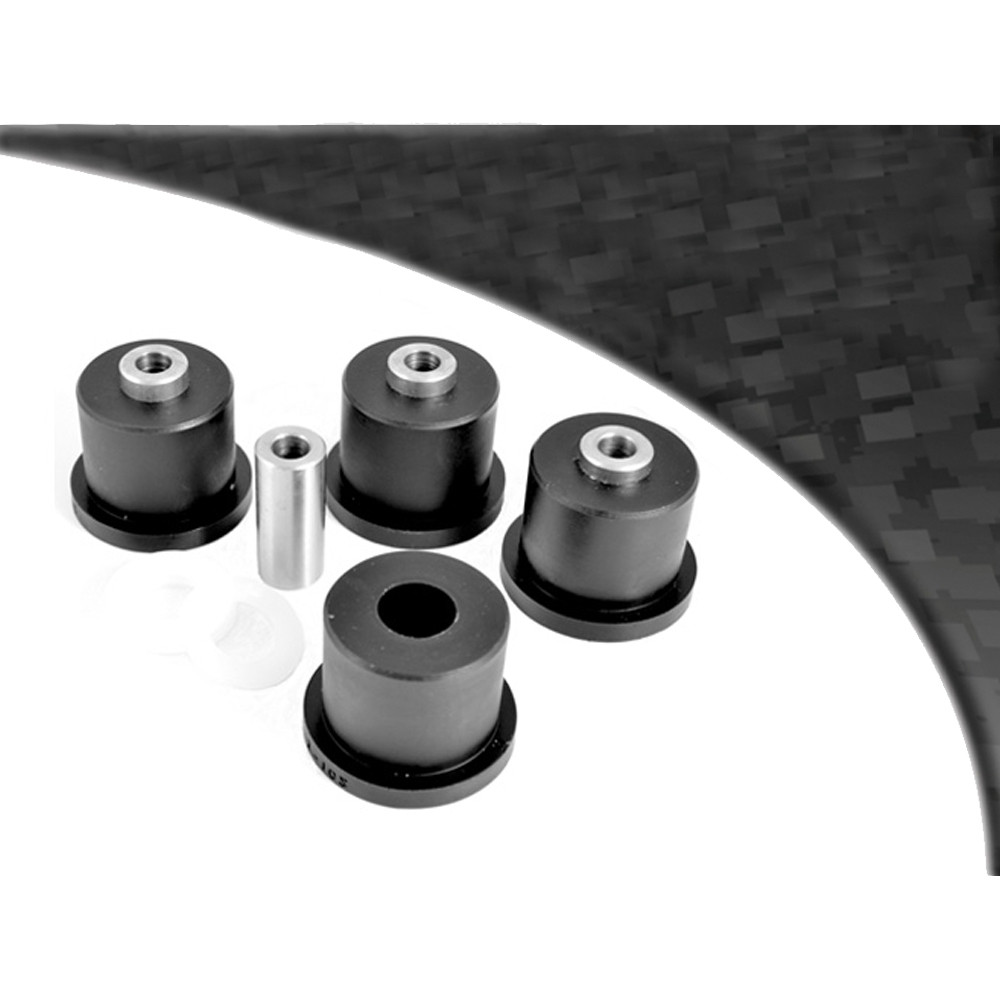 Silentbloc Powerflex negru, triunghiular, față, din aluminiu, pentru Audi 80 / 90 (4 bucăți) - PF-F03102-4N - PFF3-102BLK - 5055676520012