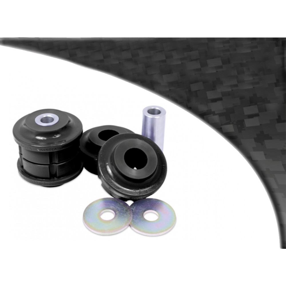 Silentbloc Powerflex negru, triunghiular, braț inferior de suspensie, BMW M5 E39 (2 bucăți) - PF-F5501-2N - PFF5-501BLK - 5055676501998