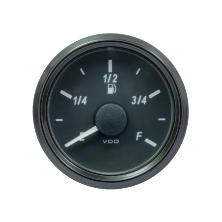 Manometro livello di benzina VDO SingleViu diametro 52mm fondo nero indicatore a leva 3-90ohm