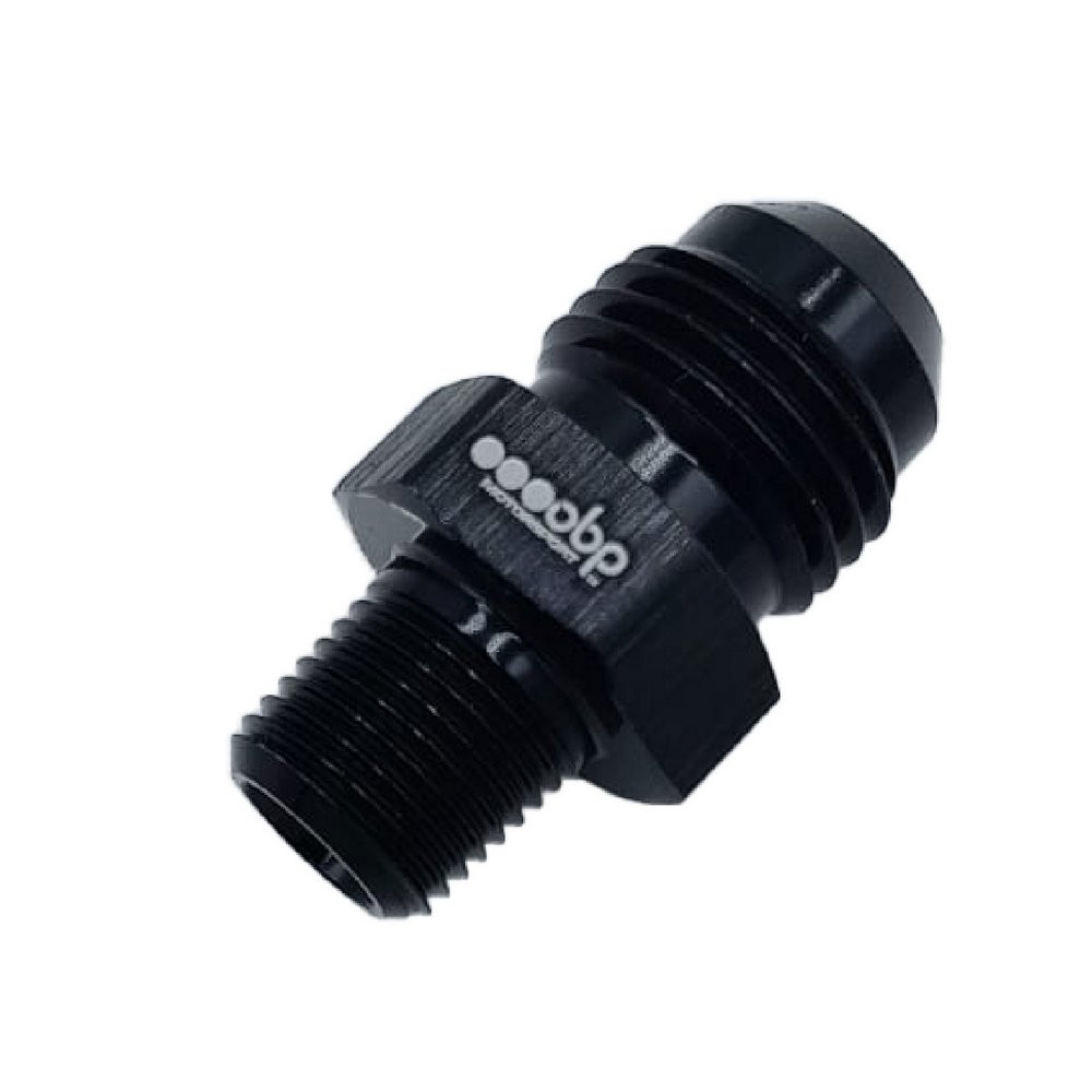 Adaptateur Mâle/Mâle OBP 1/8NPT-JIC aluminium noir - OBP-ADNPT18.D4 - OBPA-4-1/8NPT