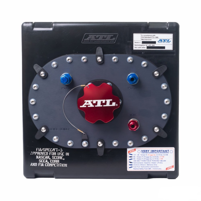 Flexible fuel tank ATL SA-AA-240 20L dimensions 329x329x225mm FIA (6x10 plate) - ATL-SA-AA-240 - SA-AA-240+AC-AB-300 - 3666618120607