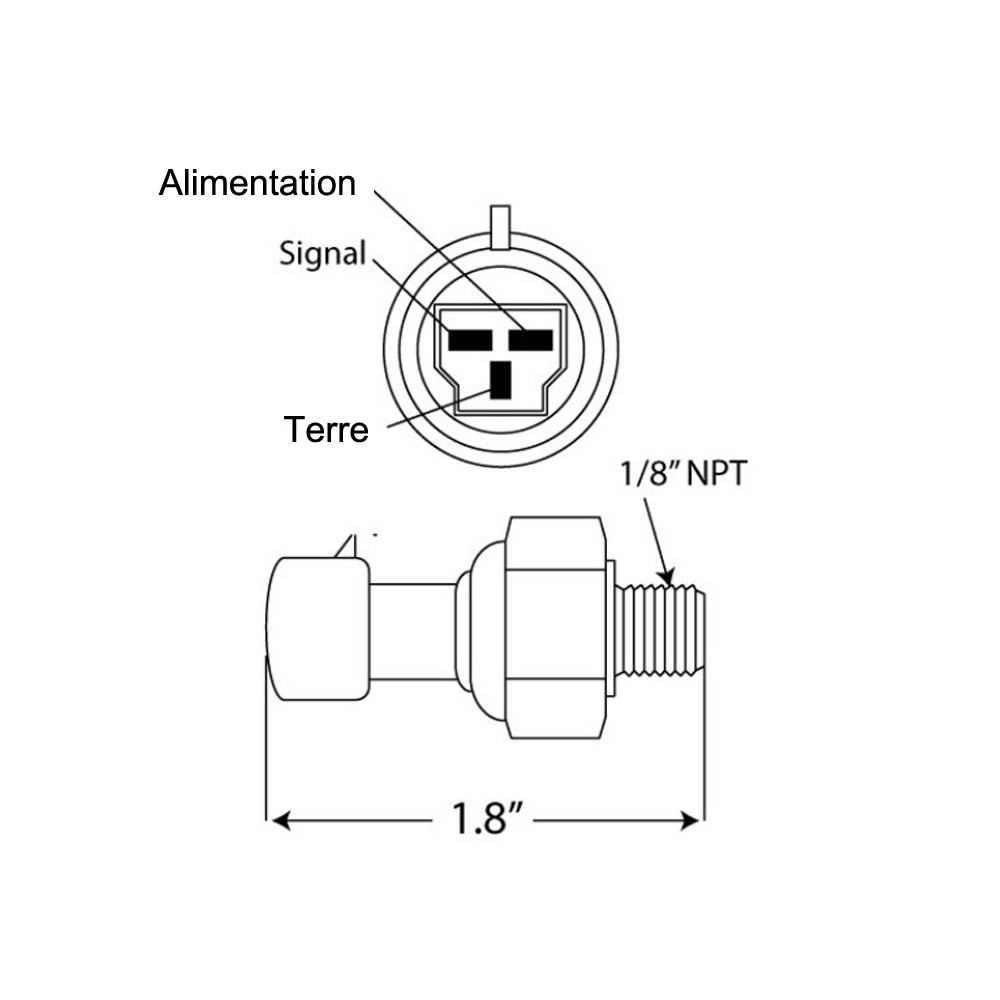 Sonde pour manomètre de pression d'huile Prosport - CT-PH-004-SONDE2 - PSSMOPS-OS - 3666618120768