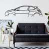 Décoration à poser Art Design support bois - silhouette Peugeot 208 GTi