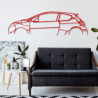 Décoration à poser Art Design support bois - silhouette Peugeot 208 GTi