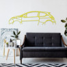 Décoration à poser Art Design support bois - silhouette Peugeot 208 GTi