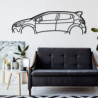 Art Design table decoration with wood base - silhouette Renault CLIO IV RS