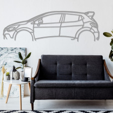 Art Design table decoration with wood base - silhouette Renault CLIO IV RS