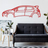 Art Design table decoration with wood base - silhouette Renault CLIO IV RS