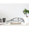 Art Design table decoration with wood base - silhouette Lancia 037 CLASSIC
