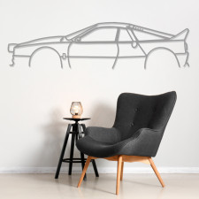 Art Design table decoration with wood base - silhouette Lancia 037 CLASSIC