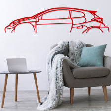 Art Design table decoration with wood base - silhouette Toyota YARIS GR