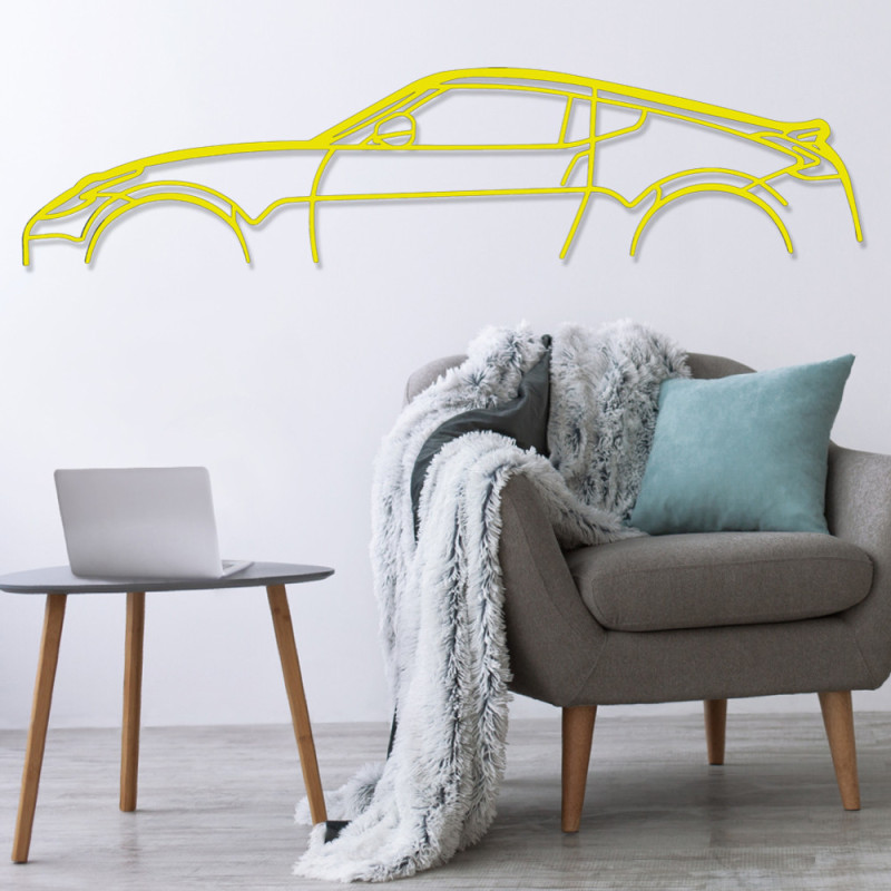 Art Deco houten standaard - Nissan 370Z silhouet - AD-ART341-TB.N.60 - ART.341OAKT60