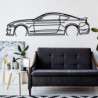 Décoration à poser Art Design support bois - silhouette Ford MUSTANG GT