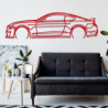 Décoration à poser Art Design support bois - silhouette Ford MUSTANG GT