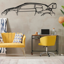 Décoration à poser Art Design support bois - silhouette Toyota YARIS GR RALLY CAR 23