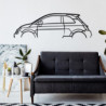 Art Design table decoration with steel stand - silhouette Fiat 500-695